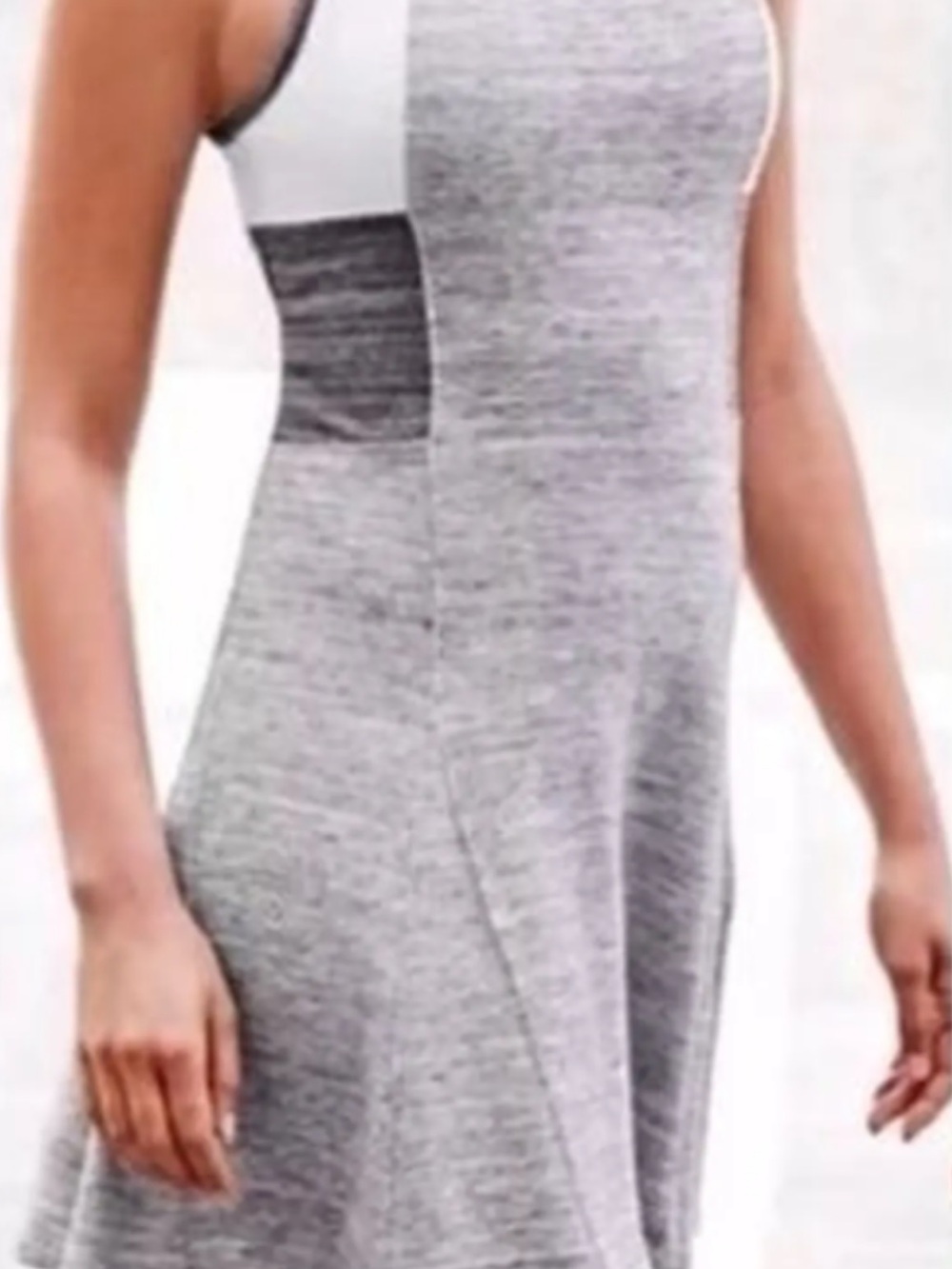 Athleta by Derek Lam IOC Women's Grey Knit A-Line Dress sz S